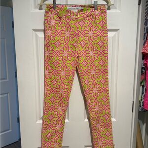 Gretchen Scott Designs Pink and Green Floral Pants